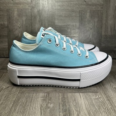 Converse Chuck Taylor All Star Move Womens 10 Light Blue Platform Canvas NEW