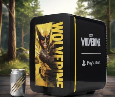 RARE 2026 Marvel Wolverine 10L Mini Fridge PlayStation Insomniac NEW 15 Can