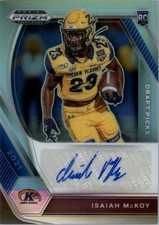 2021 Panini Prizm Draft Picks Autographs Prizms #330 Isaiah McKoy Auto - FB