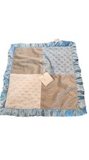 Sutton Sons Blue White Gray Minky Dot Satin Edge Security Lovey