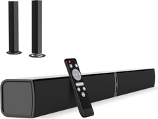 Sound Bar for Smart TV, 80W Bluetooth Soundbar 2 in 1 Detachable Design, Deep Ba