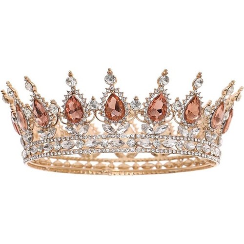 Round Crown Headwear Bridal Wedding Accessories Birthday Adult Gift Round Crown - Picture 3 of 19