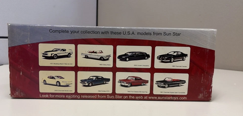 Sun Star 4002 1957 凯迪拉克 Brougham 白色压铸模型汽车 1/18 — 第 4/4 张图片