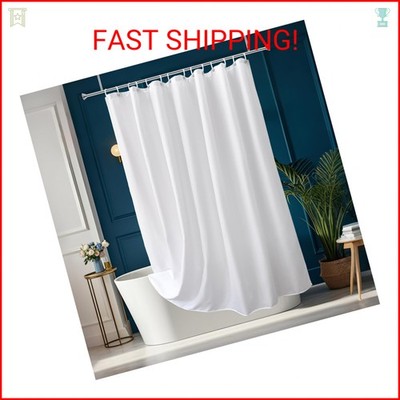 AooHome Extra Long Shower Curtain Liner, Fabric Shower Curtain with Hooks for Ho