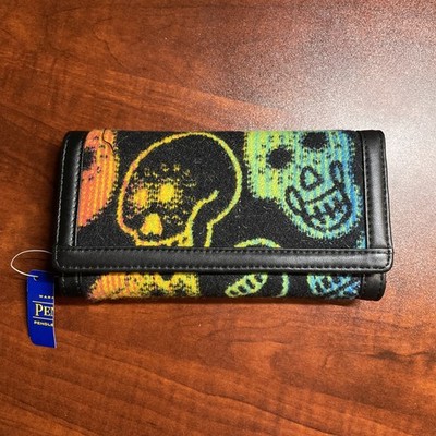 Rare Pendleton Sugar Skulls Wallet Clutch 