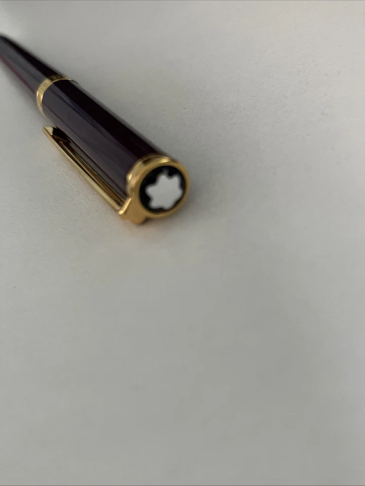 Montblanc Noblesse Oblige Purple Gold Trim Ballpoint Leather Pouch Set Germany - Image 2 of 4