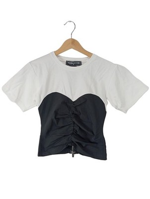 MANIERE DE VOIR Cropped Shirt Damen Shirt Gr. DE 36 schwarz-weiß Elegant