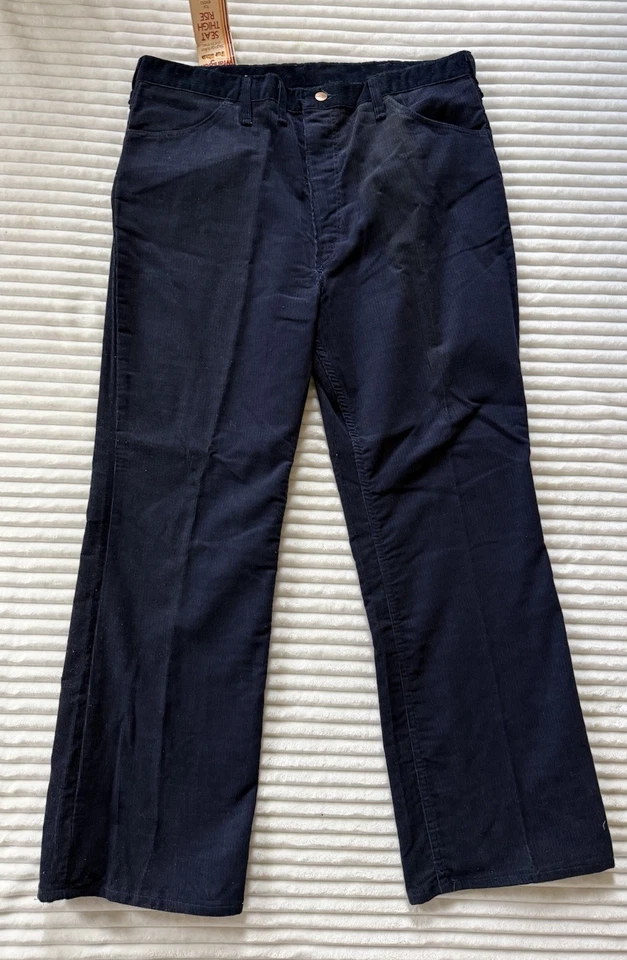 Vintage NWT Wrangler Corduroy Pants Mens Sz 38x30 Blue Made in USA Deadstock - Image 2 of 4