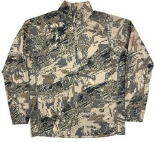 Sitka Mens 1/4 Zip Pullover Shirt Sz Large Midweight Gore Optifade Camo Gorpcore