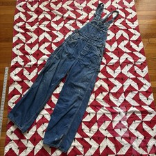 Vintage 1960s 70s Lee Denim Overalls As Is Worn Flaws Workwear Teens 