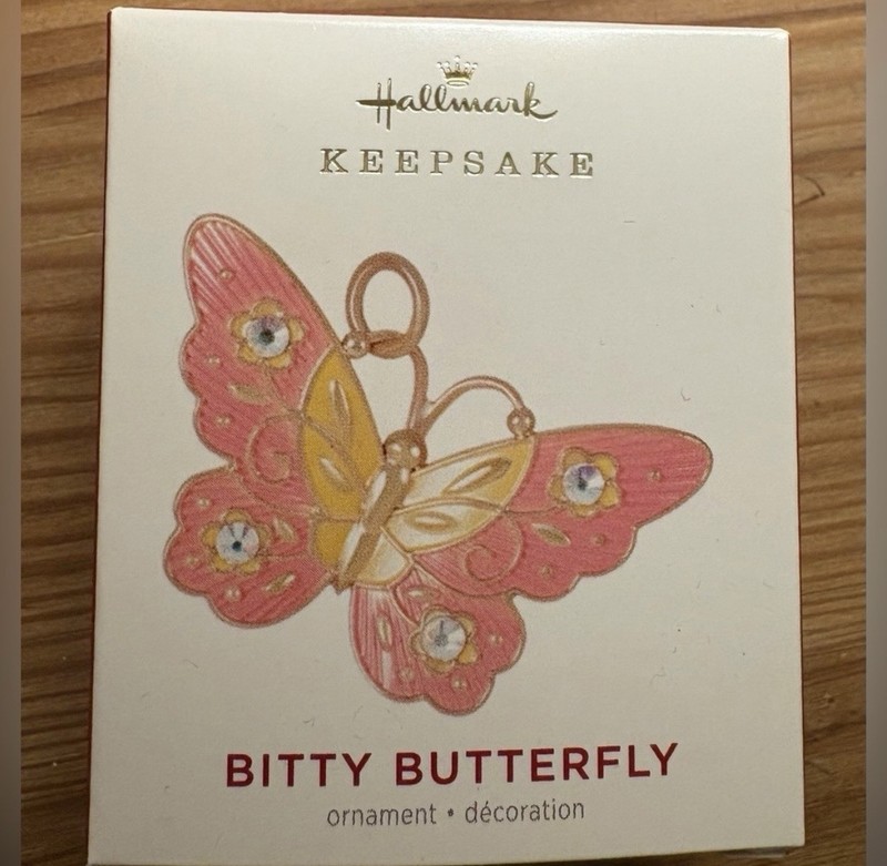 Hallmark 2021 Mini Bitty Butterfly Ornament Decorative. New In Box