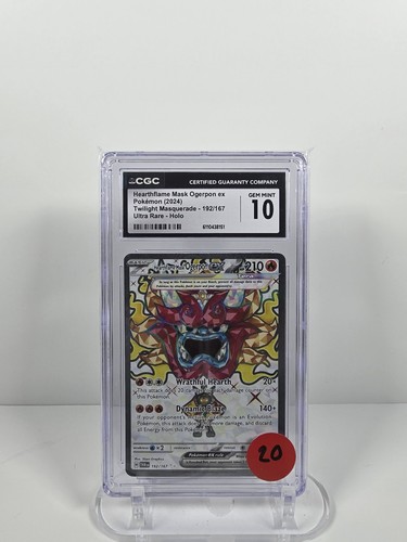 Hearthflame Mask Ogerpon ex graded CGC 10 for sale on eBay
