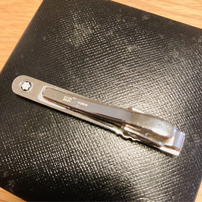Montblanc Meisterstück Jewelry Steel, Black Onyx Tie Clip [VG] LTD