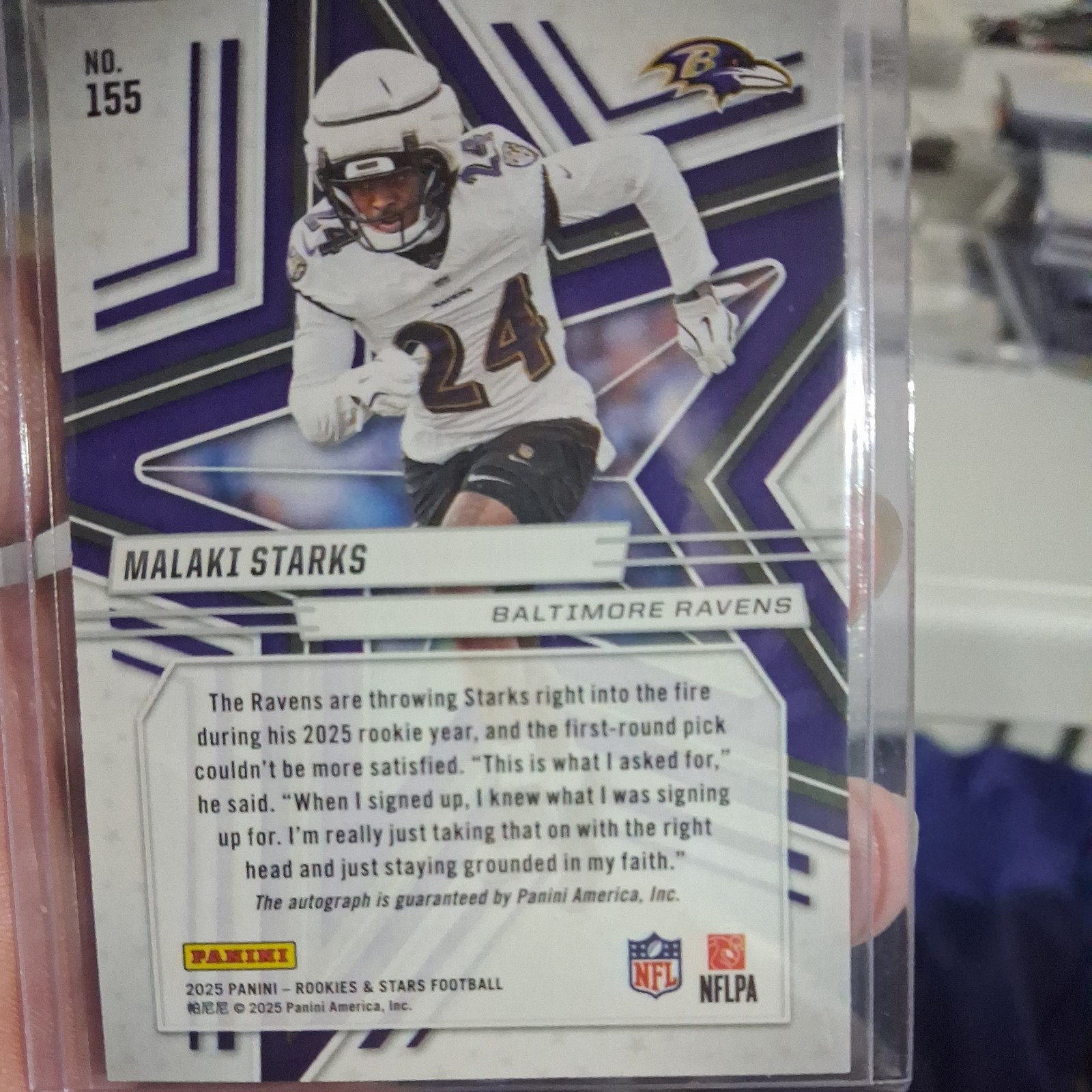 2025 Panini Rookies & Stars - Rookies Malaki Starks #155 Signatures (AU, RC) view 2