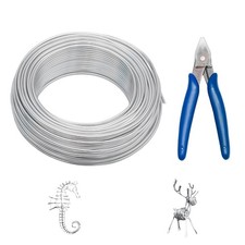 Silver Craft Wire 12 Gauge 2mm Aluminum Armature For Sculpting 100 Feet