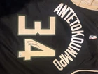 Giannis Antetokounmpo Milwaukee Bucks signed auto basketball jersey JSA COA