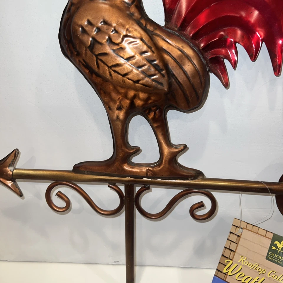 Bantam Rooster Weathervane Good Directions NEW Aluminum Zinc Figure Only  - Image 3 of 4