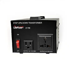 LiteFuze 750 Watt Power Converter 110V to 220V / 220V to 110V Universal Socket