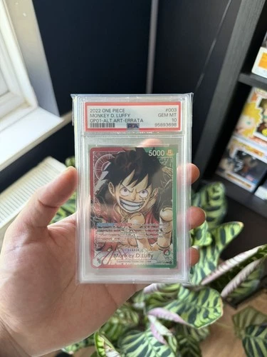 PSA 10 Monkey.D.Luffy ERRATA OP01-003 AA Leader One Piece TCG