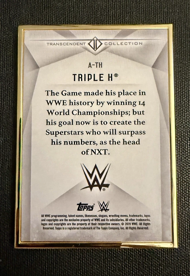 2019 Topps Transcendent WWE TRIPLE H AUTO #d /25 - Image 2 of 2
