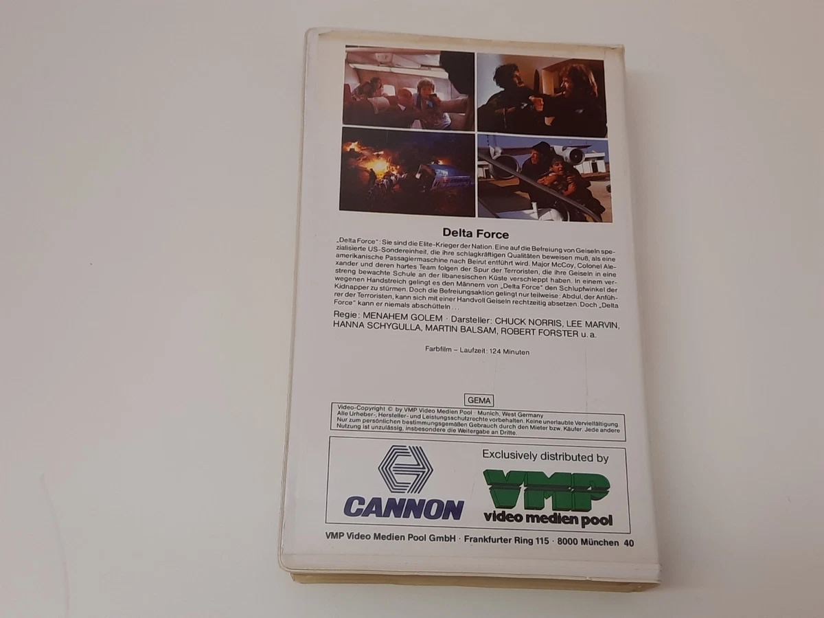 Delta Force 1986 Uncut VHS German PAL Cannon VMP Video Chuck Norris Lee Marvin