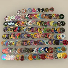 140 Pogs Marvel Toy Biz vintage Pog milk caps Blades X-men Halloween Sports