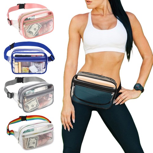 Bolso de Cintura Informal Aprobado por Estadio PVC Bolso de Cinturón Gran Capacidad Informal Bolsa de Deportes - Imagen 4 de 13
