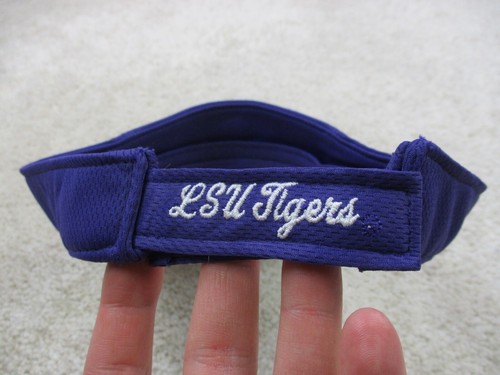LSU Tigers Hat Cap Visor Strap Back Purple Yellow College Football Golf Logo Men - Picture 6 of 8
