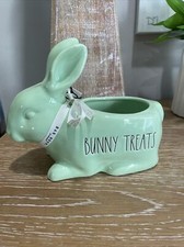 Rae Dunn Easter Bunny Treats Dish Green Easter Flower Pot Candy Dish Planter