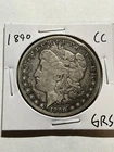 1890 CC Morgan Silver Dollar VF Details Better Date CC