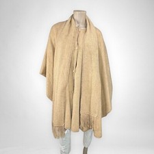Vintage Wool Oversized Tan Cape ONE SIZE