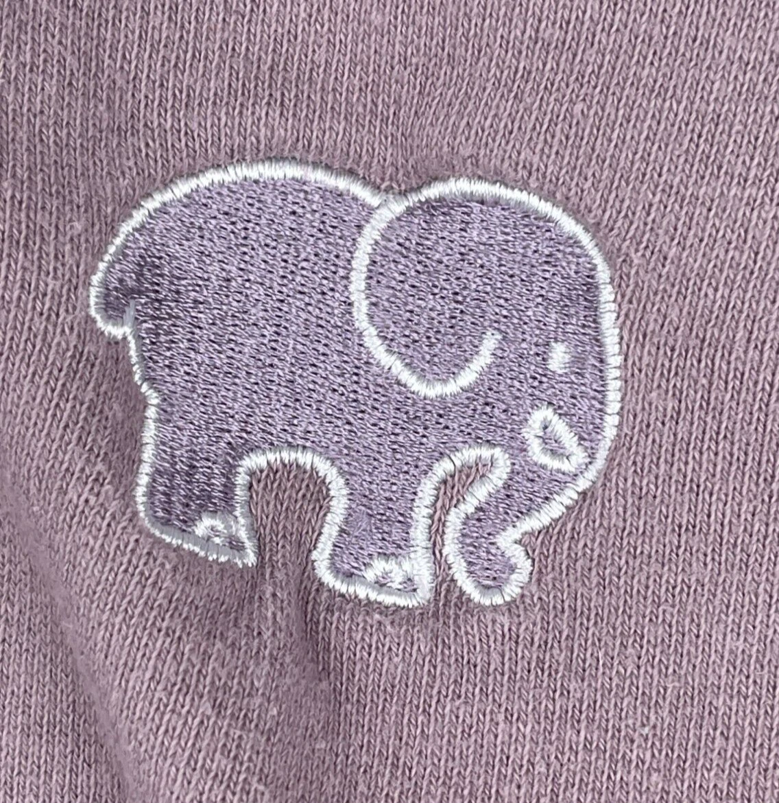 OFF WHITE Felpa con cappuccio avorio Ella lavanda 100% cotone biologico taglia SMALL