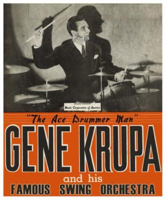 Gene Krupa **POSTER** Live Concert - Drum Percussion MASTER - Big