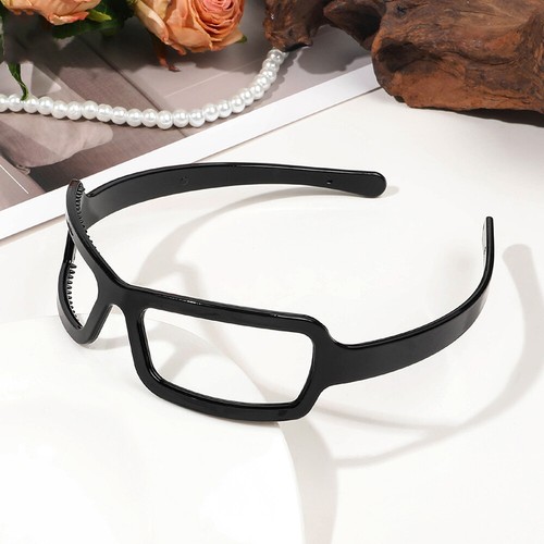 Sunglasses Frame Shape Hair Hoop Plastic Hairband with Non-Slip Teeth Vintage - Picture 13 of 18