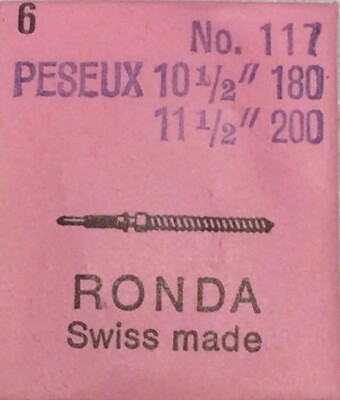 NOS New [ 1X = 1 Stem ] Peseux 180 200 Ronda 117 Winding Stem Tija Tige