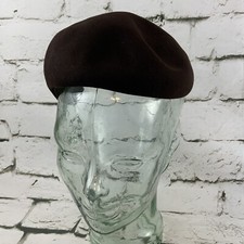 Genuine Fine Fur Felt Fascinator Hat Brown Vintage Cap Clip In FLAW Mob Wife