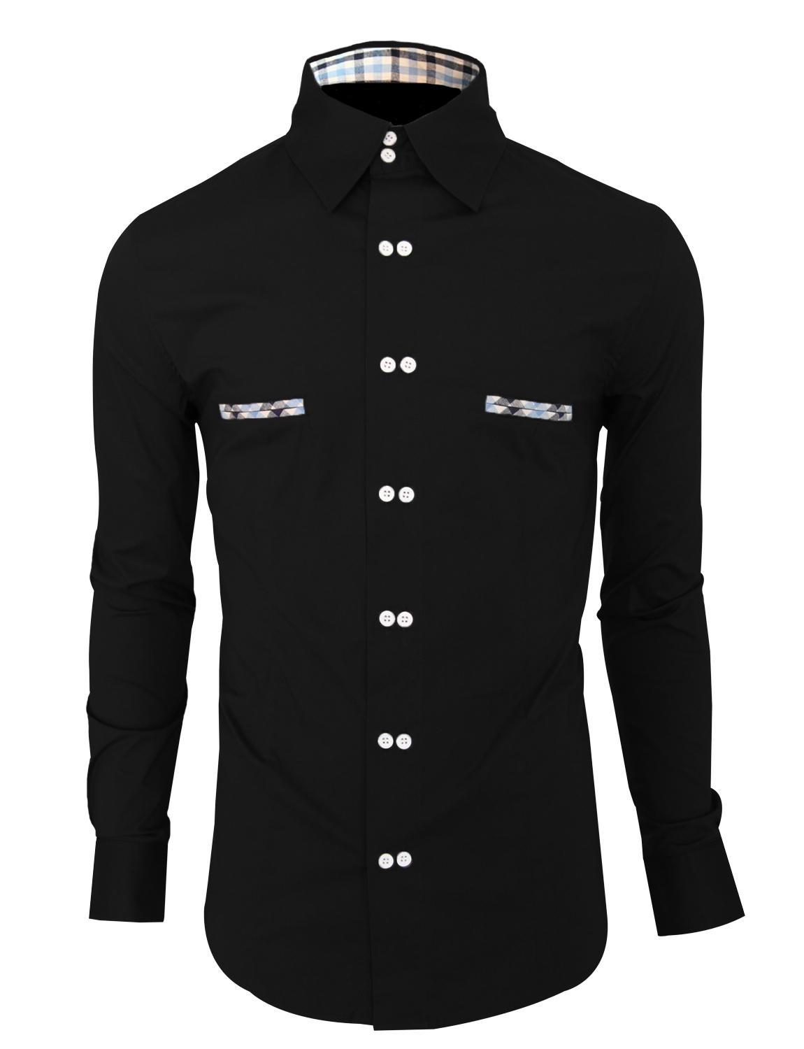 Mens Stylish Slim Fit Shirts Long Sleeve Luxury Formal Casual Dress