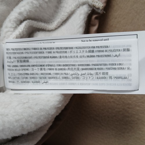Abercrombie & Fitch Womens Fleece Quilted Snap Pull-on Jacket Size L Ivory NWT - Picture 14 of 17