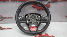 RENAULT CLIO STEERING WHEEL BLACK, W/ RED STITCHES, RS SPORT, X98, 09/13-10/19 1