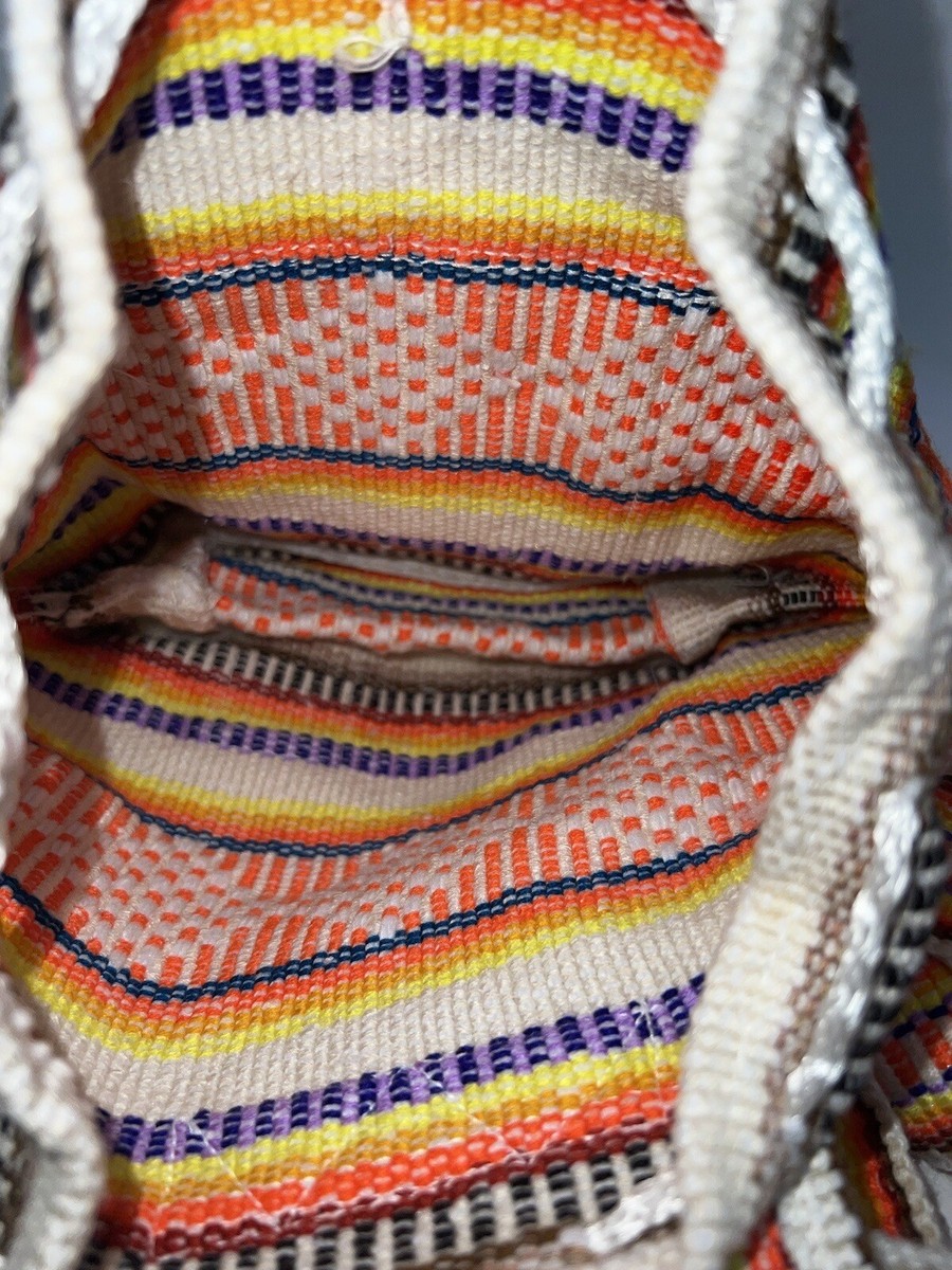 Pinzon Mexican Blanket Multicolor Woven Backpack Hippie Boho  display picture 3