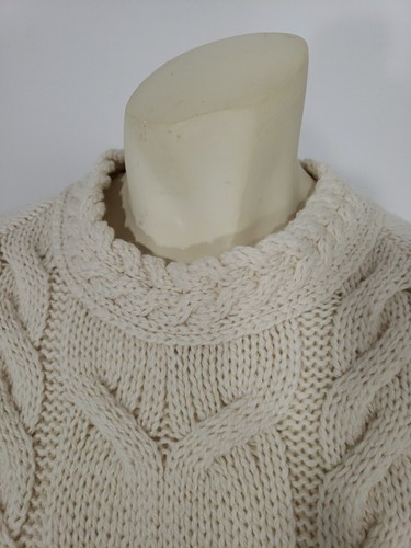 NWT BLARNEY WOOLLEN MILLS SUPERSOFT MERINO WOOL ARAN CABLE SWEATER WOMEN'S S - Picture 5 of 15