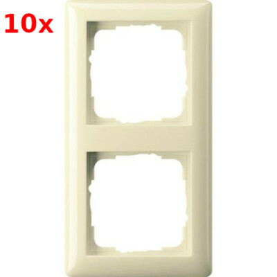 10x Gira 2-fold frame 021201 white cream standard 55 frame cover of