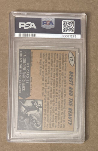1962 Mars Attacks Beast And The Beauty Card #17 PSA 7 - Picture 2 of 2