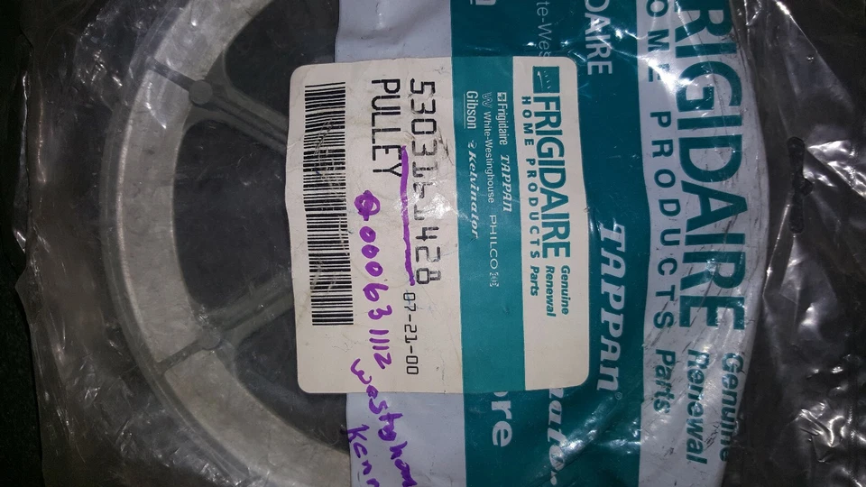 Frigidaire OEM Washing Machine Pulley 5303161428 3161428 Q000631112 - Image 3 of 3