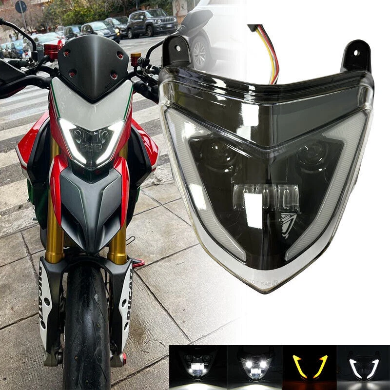 Conjunto de faros LED DRL para Ducati Hypermotard 821 939 SP 2013-2018 Foto 4 de 4