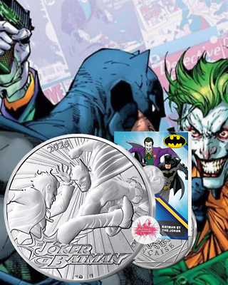 Lot 3 x 10 Euro Argent France BE 2025 colorisées - DC Comics - Trésor