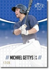 MICHAEL GETTYS 2014 Rize Rookie Emerald BLUE Paragon PADRES RC #/25