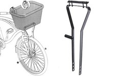 Adie Bike Basket Metal Frame Front Support Bracket For Wire/Wicker Baskets Black
