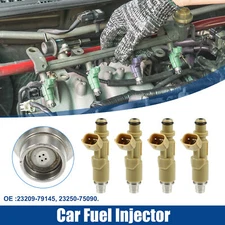 4 Pcs Fuel Injector 23250-75090 For Toyota Coaster Hilux Land Cruiser 90 Prado.
