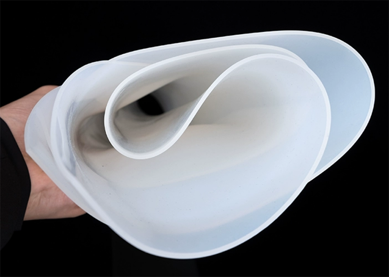 White Soft PTFE Rubber Sheet Clear Translucent High Temp Mat Plate 500mm-1000mm
